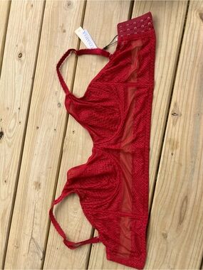 Cosabella Red Lace Longline Bralette